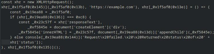 Non obfuscated strings indicate the function's logic